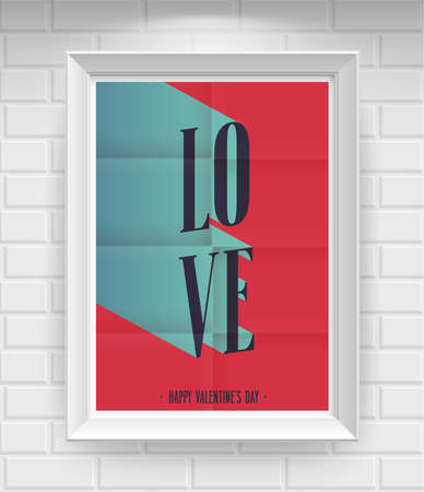 Valentines day Poster. illustration.のイラスト素材