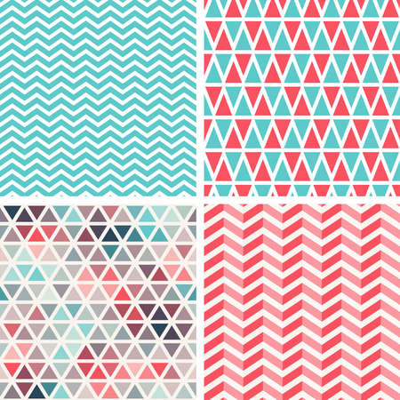 Seamless patterns set. Vector illustration.のイラスト素材