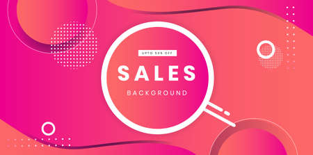 Trendy wave sale background vector layoutのイラスト素材