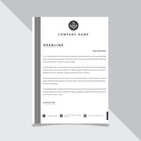 Business style letter head templates for your project design, Vector illustration.のイラスト素材