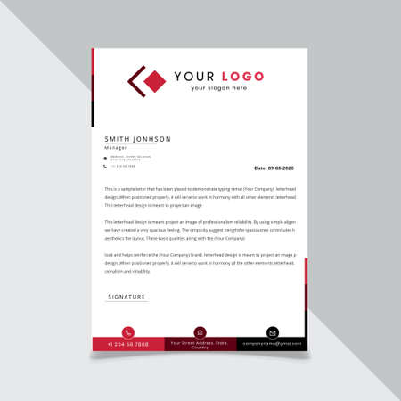 Corporate identity Letterhead template for your business in Vector format.のイラスト素材
