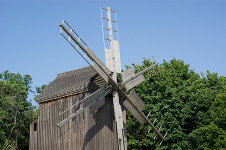 Wood windmill