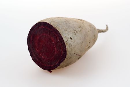Fresh, colorful beet on a white background closeupの写真素材