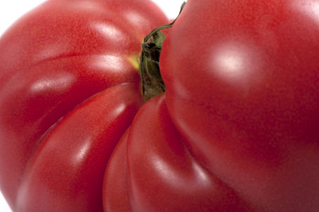 Large red ripe tomato, close upの写真素材