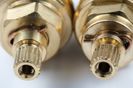 Valve and disc faucets close upの写真素材