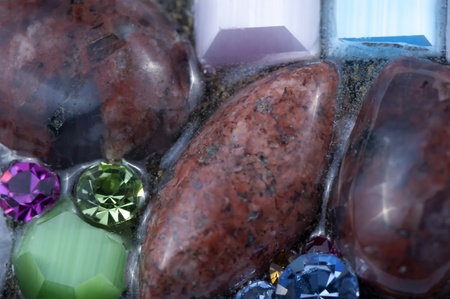 Background of semiprecious stones close upの写真素材