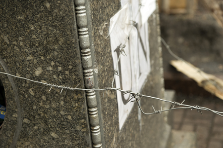 Barricades in the streets of Kyiv, December 17, 2013 during the political crisis in Ukraineのeditorial素材
