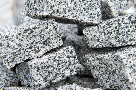 Facing the building material of the close up, the stone の写真素材