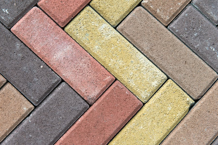 Facing the building material of the close up