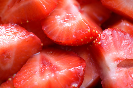 Ripe sweet bright red strawberriesの写真素材