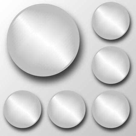 Stylized metal plates on a light background, vector illustrationのイラスト素材