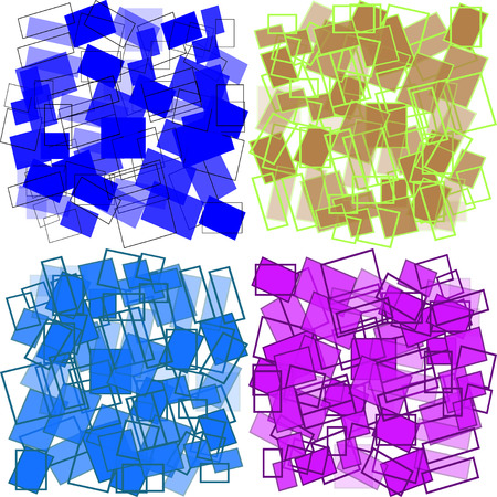 Set of backgrounds of colored rectangles in one toneのイラスト素材