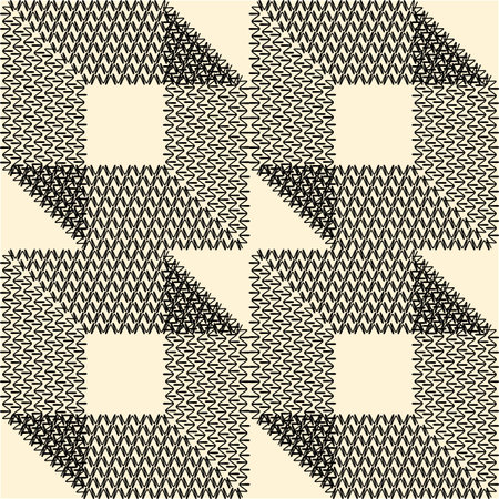 Seamless colorful patterns composed of geometric shapes, vector graphics
