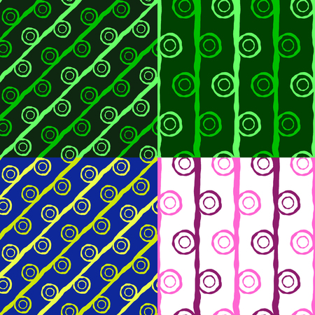 A set of seamless geometric patterns of irregular curves shapesのイラスト素材