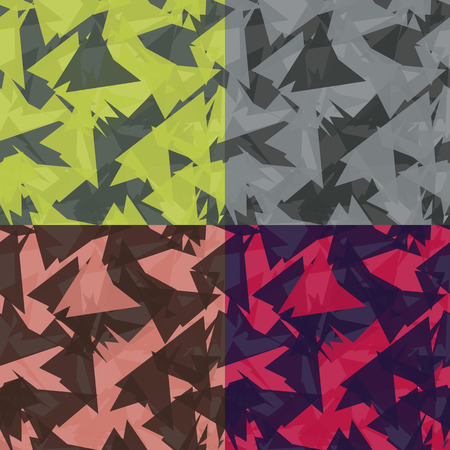 Set of colored abstract seamless pattern from the wrong clear geometric shapesのイラスト素材