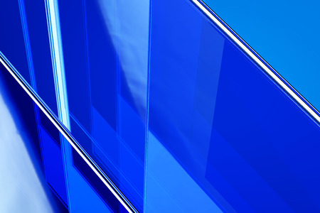 Abstract blue glass background 3d rendering of computer visualizationの写真素材