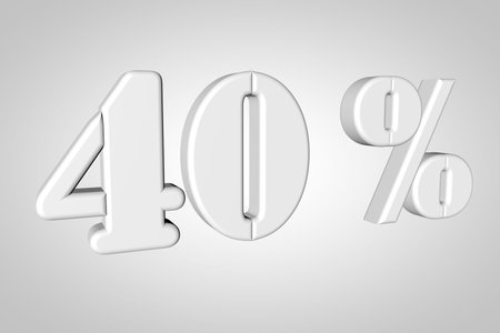3D rendering of high resolution text 40%