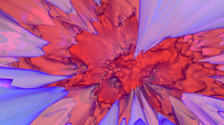 Abstract red and blue futuristic background. 3d rendering computer simulationの写真素材