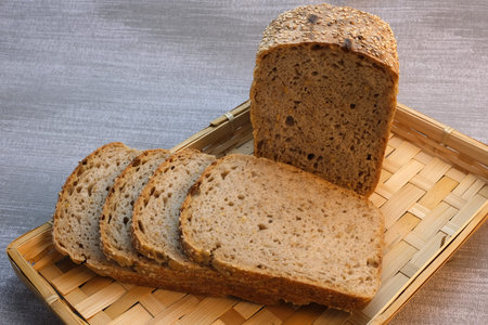 Homemade rye bread with   seeds