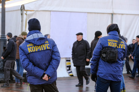 Mass picket and rally at the main entrance to the Verkhovna Rada of Ukraine against lifting the...