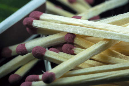 Conceptual photography phosphoric matches close-up macro photographyの写真素材