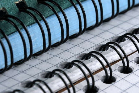 Tear-off notepads with spiral bound sheets, close-upの写真素材