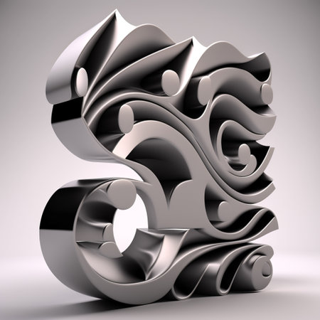 Bright 3D abstract modern fantasy illustration with plastic and sharp edges and shapes on the plane. AI generated illustration.の写真素材