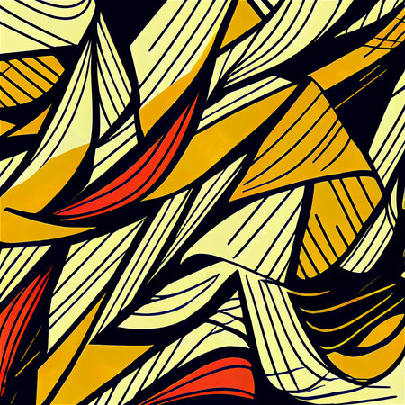 Artistic decorative trendy Doodle Line background with hatching, strokes, doodles. Abstract creative...
