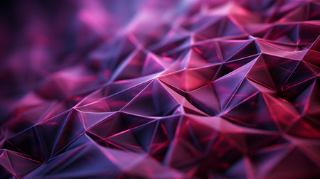 Purple abstract modern background for design. Geometric shape. 3D effect. Lines, triangles, angles. Color gradient. AI generated.の素材