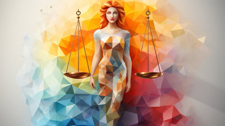 Illustration symbolic rainbow heart representation of free love and gender equality, lgbt. AI generated.の素材