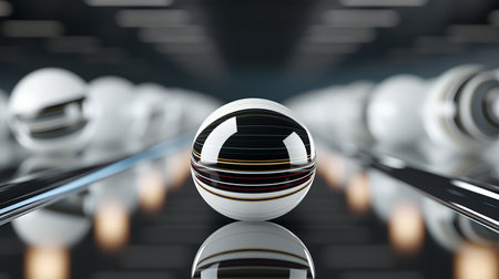 Modern conceptual color 3D background for design of visual projects, banner made of transparent balls, generated by AIの素材