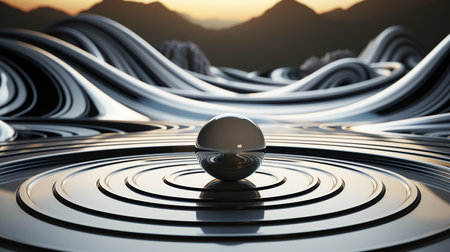 Modern conceptual color 3D background for design of visual projects, banner made of transparent balls, generated by AIの素材