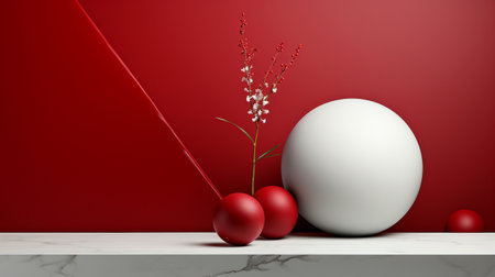 Bright modern trendy red white gray artistic textured background for presentations, covers and banners. Generated by AI.の素材