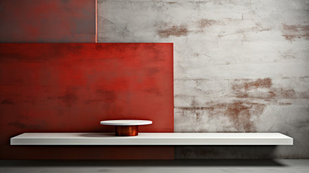 Bright modern trendy red white gray artistic textured background for presentations, covers and banners. Generated by AI.の素材