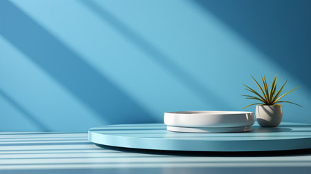 Pastel empty minimalist trendy artistic background for product presentations, covers and banners. Generated by AI.の素材