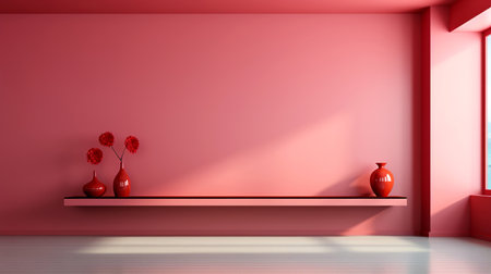 Pastel empty minimalist trendy artistic background for product presentations, covers and banners. Generated by AI.の素材