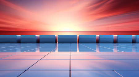 Bright pink trendy artistic background for product presentations, covers and banners. Generated by AI.の素材