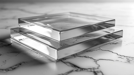 Beautiful glass block background, illustration for banner, presentation, visual design. Generated by AI.の素材