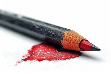 Beautiful greeting card Happy Valentine's Day pencil illustration. AI generated.の素材