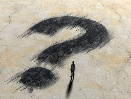 3d illustration of a question mark and an animated puppet image of a man who has an unanswered question, banner design, presentation. AI generated.の素材