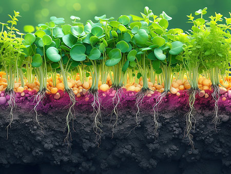 Illustration artistic web design food banner design, natural vegetable and herbal green food still life. AI generated.の素材