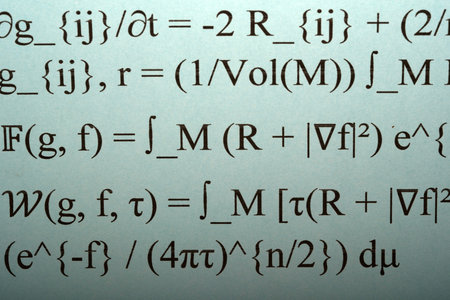 Advanced math equations shown on a textured surface.