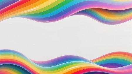 Bright and playful swirls of colors create a lively atmosphere filled with joy.の素材