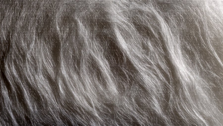 Silky strands intertwine in brilliant white, reflecting soft light beautifully.の素材