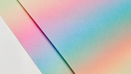 Brightly colored paper displays a stunning gradient of pastel shades and textures.の素材