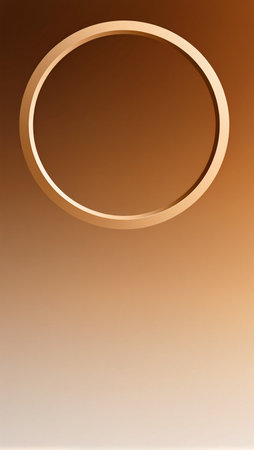 A round shape on a soft gradient background evokes warmth.の素材