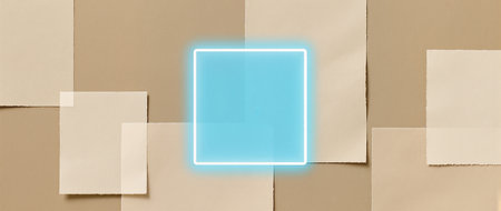 A serene arrangement of neutral papers inviting creativity in a tranquil setting.の素材