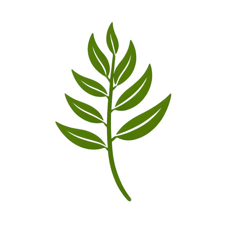 Fresh green leaves dance lightly on a branch under the spring sunshine.の素材