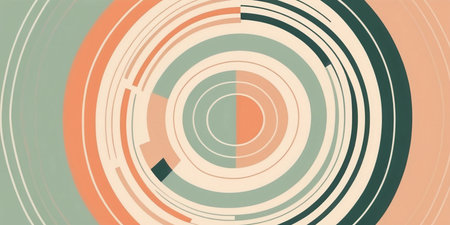 Soft pastel colors blend in circular patterns, evoking tranquility and harmony.の素材