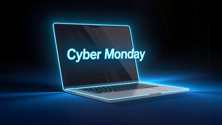 Shoppers eagerly explore great discounts on Cyber Monday, uncovering deals online.の素材